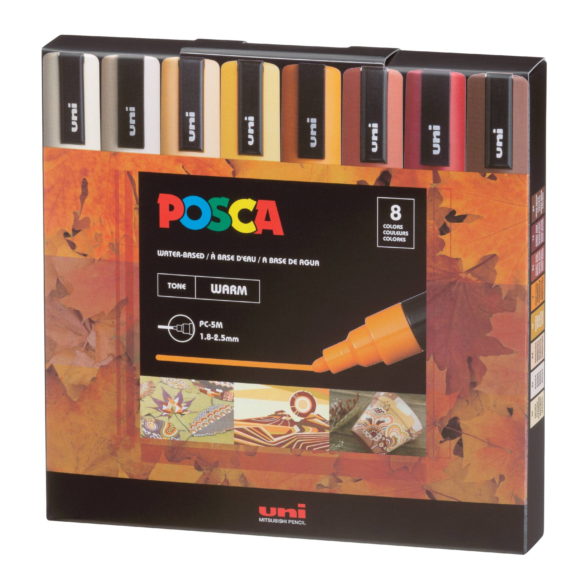 POSCA PC-5M Warm Tones Paint Marker Set